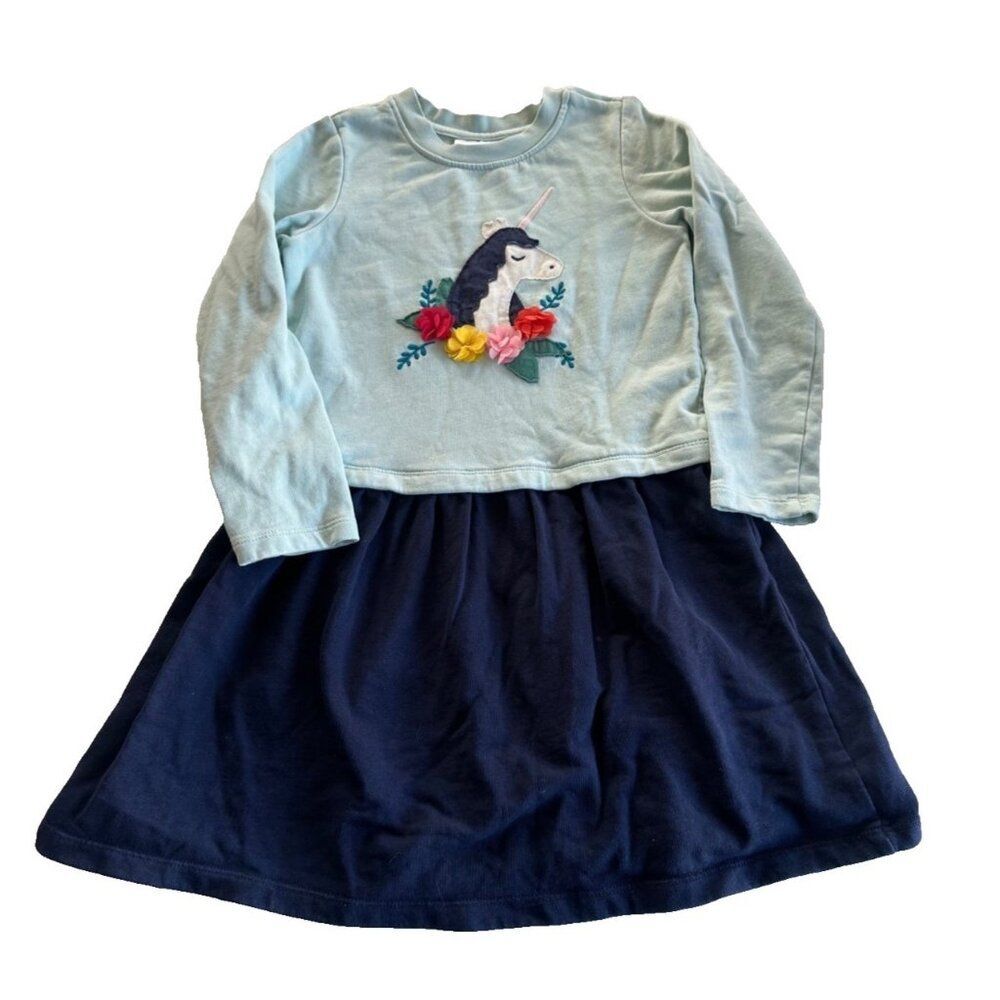 Hanna Andersson Girls 8 Make It Magic Dress In French Terry Unicorn Whimsy